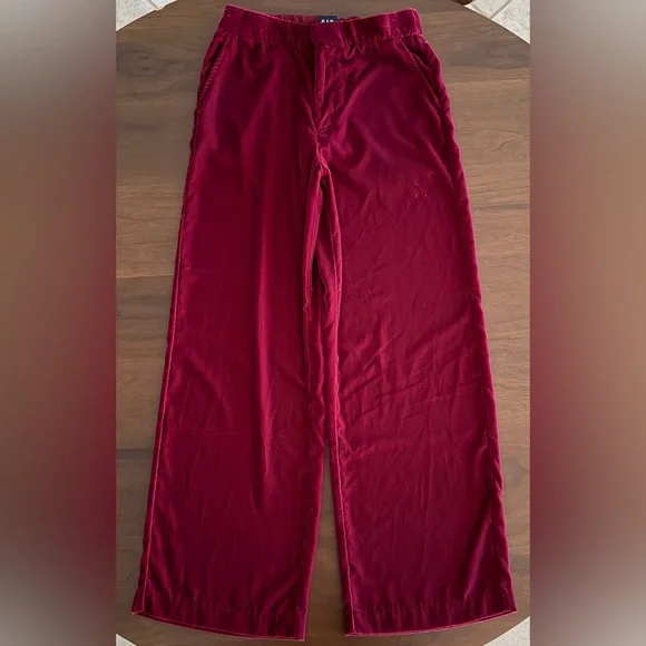 GAP Recycled High Rise Velvet Pant (Petite) - Picture 3 of 14